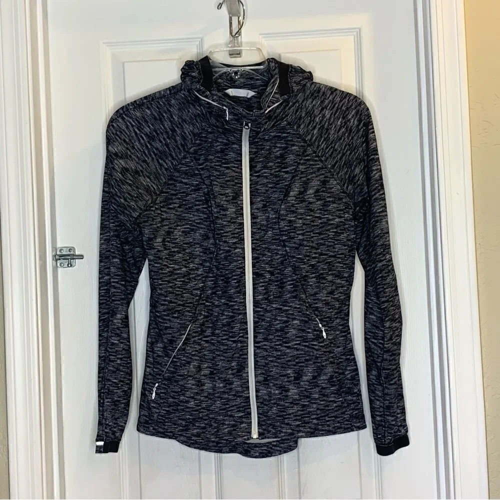 Lululemon Go The Distance Jacket Dramatic Static White Black Size 6